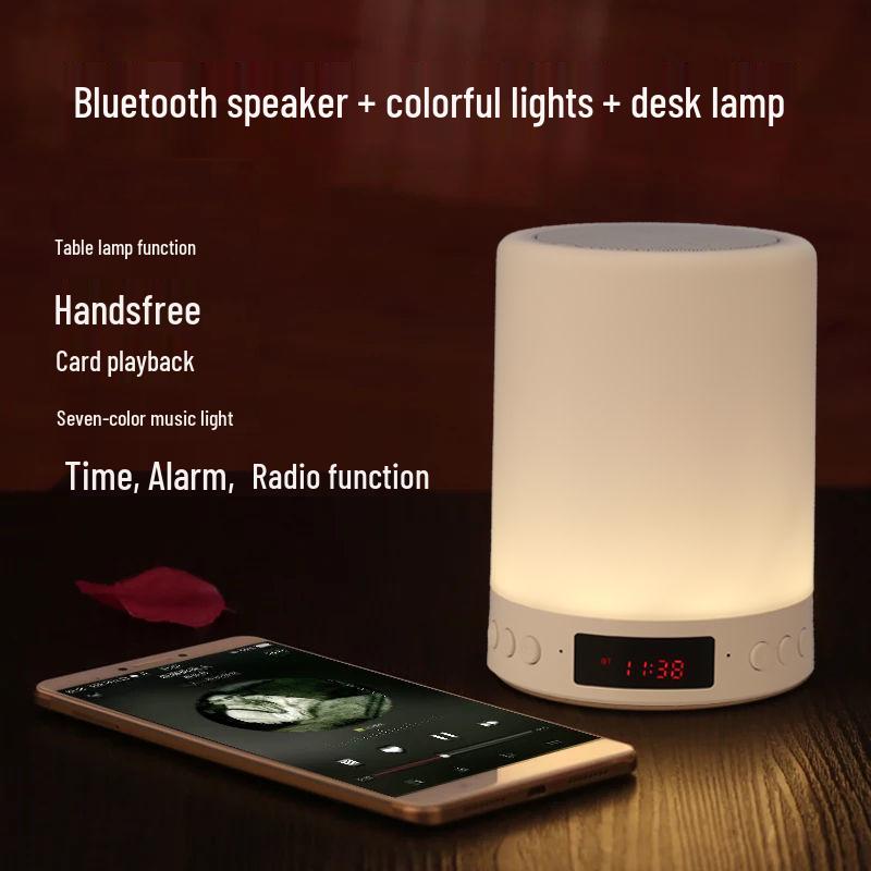 Colorful Night Light Bluetooth Speaker and Alarm Clock