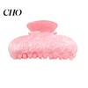 Strong Hold Hair Claw Anti-slip Teeth Leopard Heart Print Clip Pink Series Women Medium Size Back Head Shark Grip Accessory Multiple Colors
