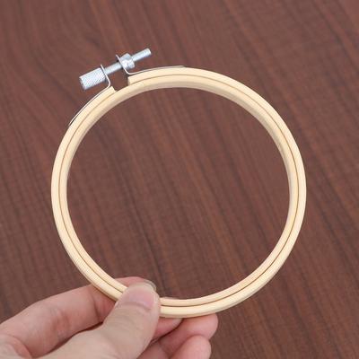 1Pcs 10Cm Bamboo Embroidery Hoop Kit for DIY Cross Stitch Needlework Craft Beginner Sewing Circle Frame Handmade Decoration Set