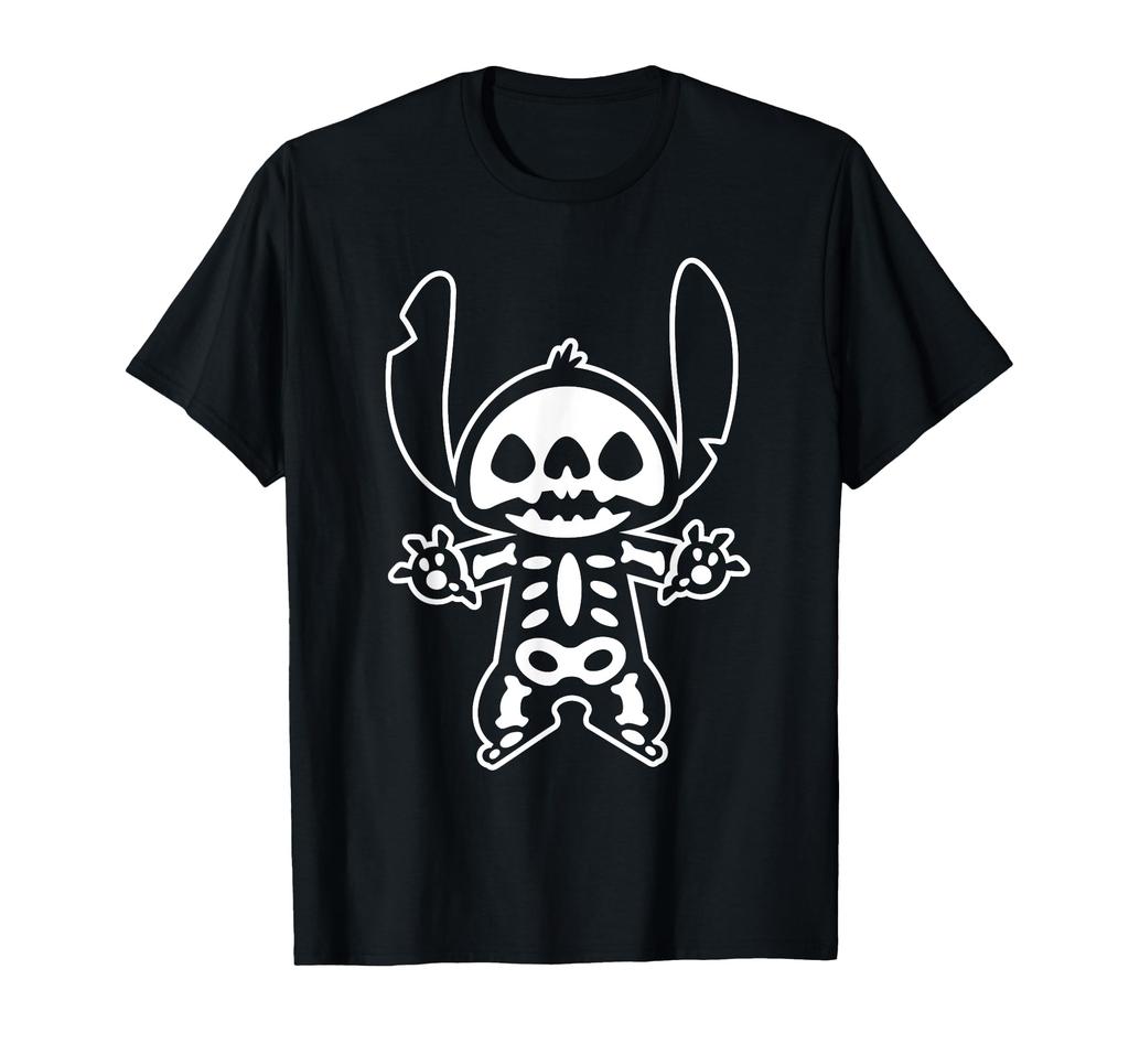 Disney Stitch Halloweenské kostlivé tričko