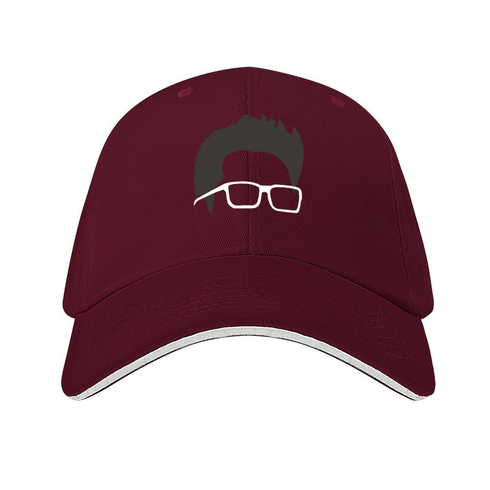 HR White Glasses Baseball Cap tea Hat Snapback Cap dad hat funny hat Hats For Unisex Womens