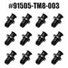 91505TM8003 Bumper Clips Suitable for 10mm Holes Weatherproof Plastic Fasteners Easy Snap Mechanism for Automotive