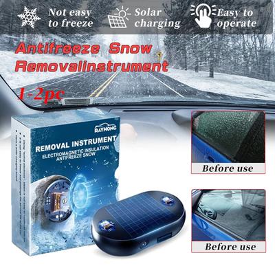 Zonne-Sneeuwschuif Antivries Elektromagnetische Moleculaire Interferentie Ontdooier Voorruit Auto Sneeuwverwijderaar Instrument Ontdooier Gereedschap