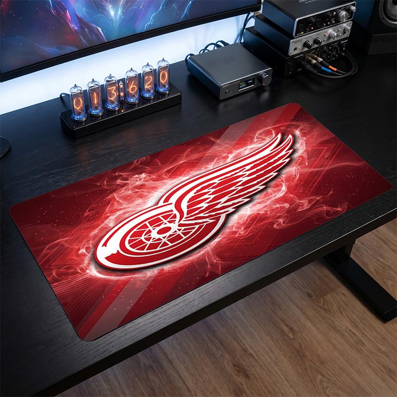 Detroit Red Wings Pattern Mousepad Anti?Slip Rubber Desk Pad For Gaming Working Desktop Decoration