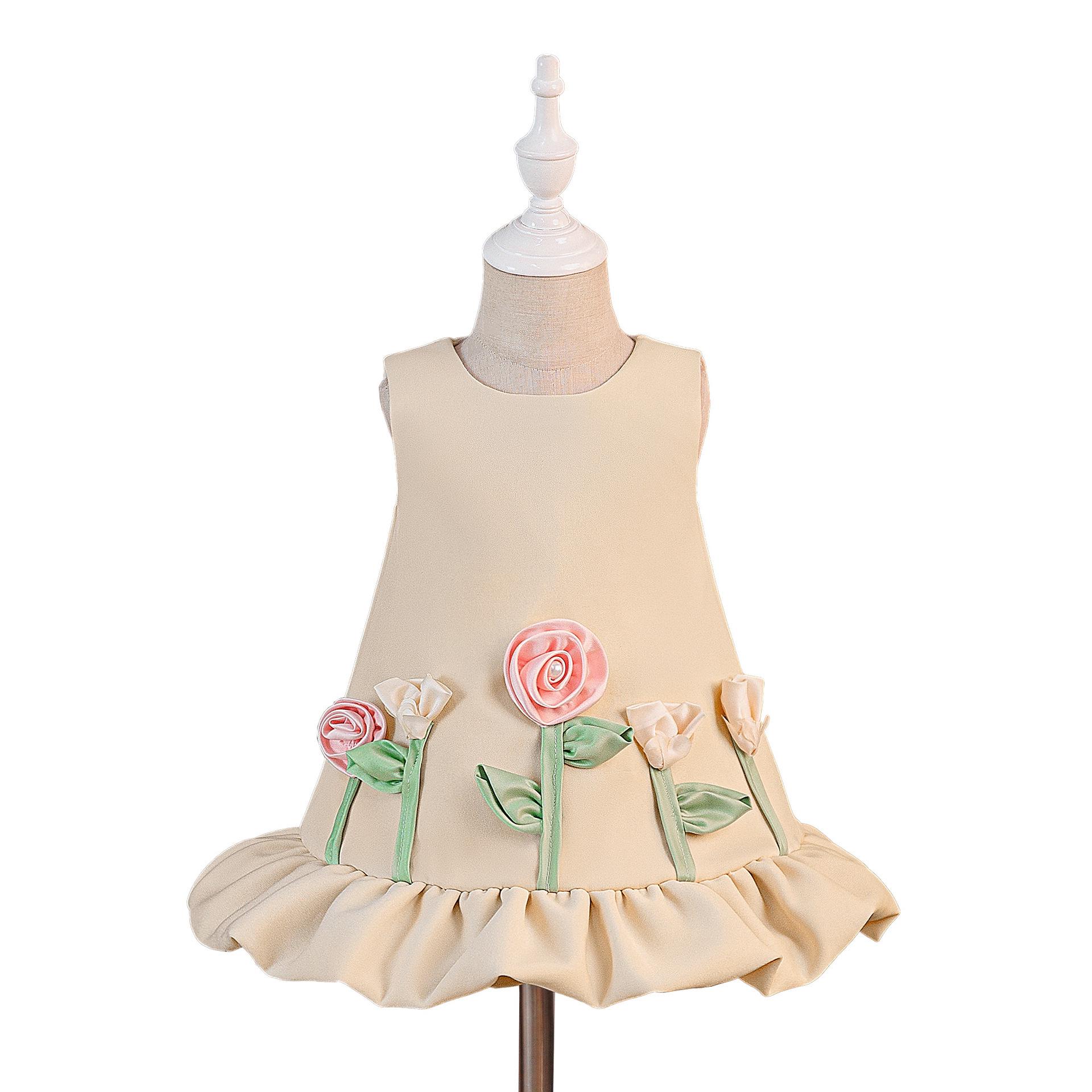 

Baby First Birthday 3D Flower Princess Dress - Infant Formal Puffy Dress for GirlsToddler s 100-Day Celebration. 110cm/2-3 Years