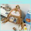 Cartoon Squirrel Canvas Backpack With Nylon Lining And Wearresistant Material For School