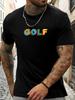 Short Sleeve TShirt GOLF Mens 100 Cotton Pattern Printed Shirt Summer Round Neck Breathable Casual Fashion Cool Tee