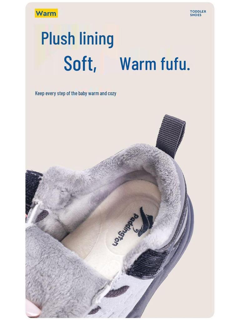 Paddington Bear Toddler Winter Sports Shoes - Non-slip Velvet Cotton for Boys & Girls