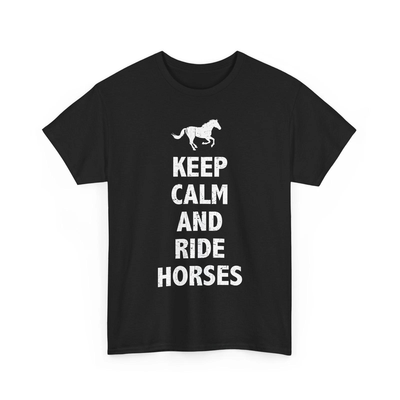 Horse Rider Shirt, Keep Calm and Ride Horses Horseback Riding Lovers Shirt M
