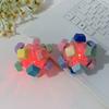 Colorful ball luminous button pinch music decompress finger decompression keychain Rubik's cube car key toy cartoon