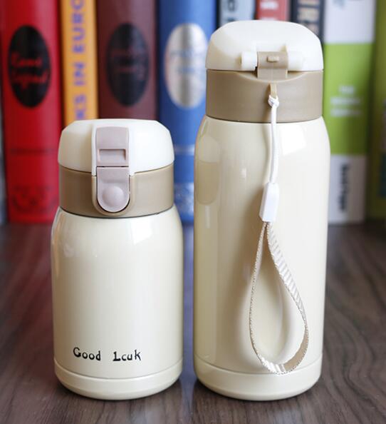 360ml Good Luck Thermo Mug Stainless Steel Vacuum Flasks Thermos Coffee cup Travel Insulated Thermocup Thermal Bottle for Water 200ml белый