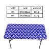 D2 Elastic Band Rectangular Tablecloth PVC Waterproof Oilproof Table Cover Table Cloth Home Hotel Dining Table Protective Covers