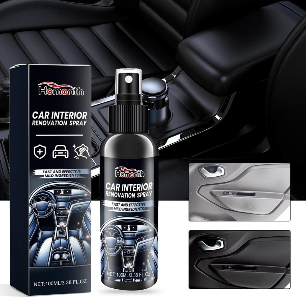 Homonth Car Upholstery Refinisher Spray Seat Upholstery Dashboard Cleaning & Stain Remover Refinishing Treatment
