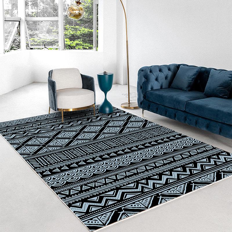 

Moroccan Washable Rugs for Living Room Bedroom Large Area Non-slip Floor Mat Thickened Home Decor Carpet 80*120cm