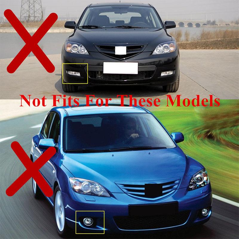 Hoping Auto Front Bumper Fog Light Cover For MAZDA 3 BK Hatchback 2007 2008 2009 1.6L Replacemnet Fog Lamp Cover Hood Shell