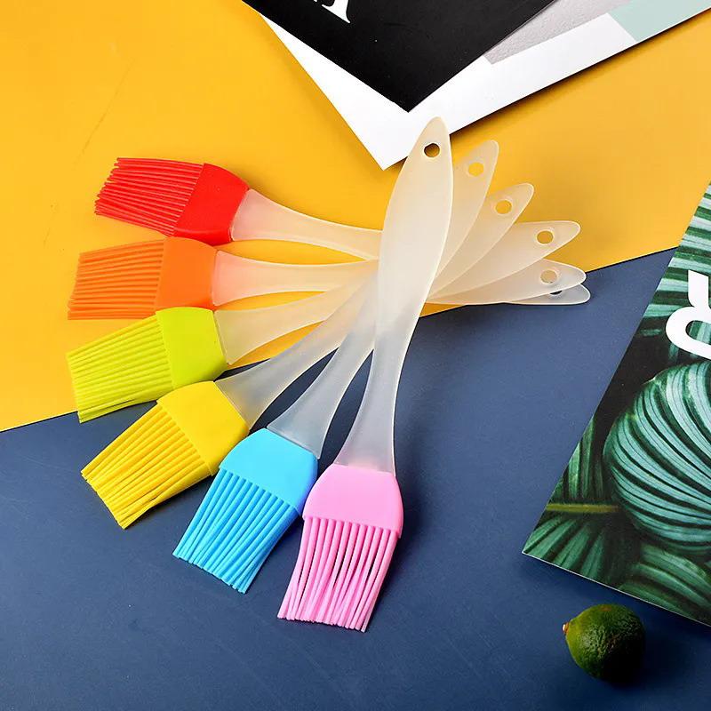 Silicone Oil Brush Small Barbecue Brush Household Kitchen Baking Pancake Oil Brush Tool High Temperature Resistant No Hair Drop
