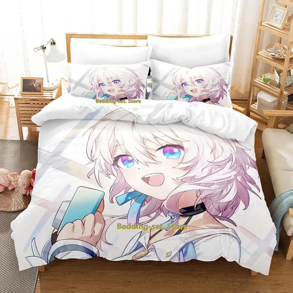 Honkai Star Rail Bedding Set Single Twin Full Queen King Size Bed Set Adult Kid Bedroom Duvetcover Sets Anime Parure De Lit Bed