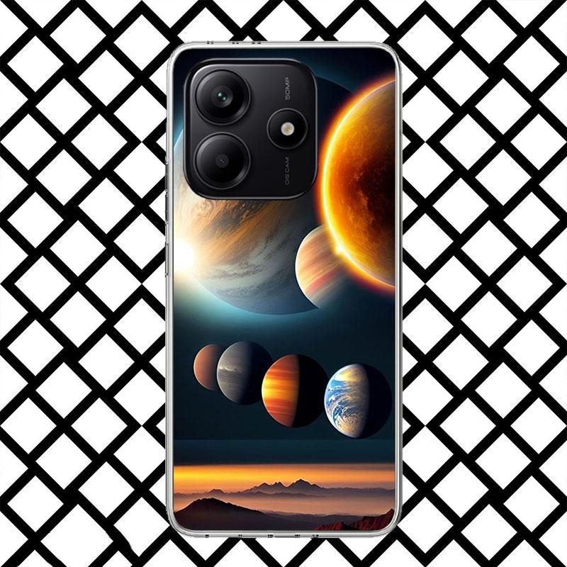 Earth Stars Space Phone Case for Xiaomi Redmi Note 15 14 14S 13 12 12S 11 Pro Plus 11E 11T 11S 10S 5G Soft Cover Fundas Redmi No