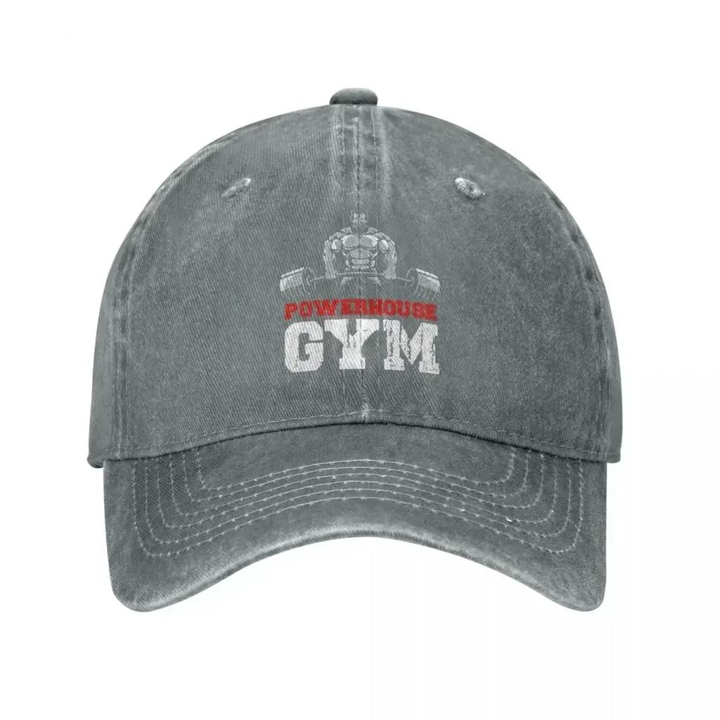 Powerhouse Gym Bodybuilding Cappellini da Baseball Unisex Stile Fitness Muscoli Cappelli in Denim Usurato Cappello Attività all'Aperto Regalo Cappello da Sole
