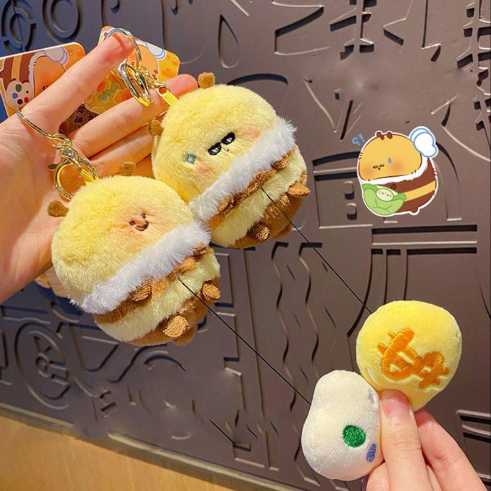 

Pullable Bee Bee Doll Plush Keychain Tortoise Bee Stuffed Toys Pendant Christmas