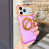 KEYSION Color blocking Magnetic 360°Ring Stand Case for MagSafe for iPhone 14 15 16 17 Pro Max Matte Shockproof Phone Back Cover