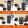 Outdoor Portable Hand Brewed Coffee Cup Stainless Steel Thermos Cup Household Coffee Cup Drip Set