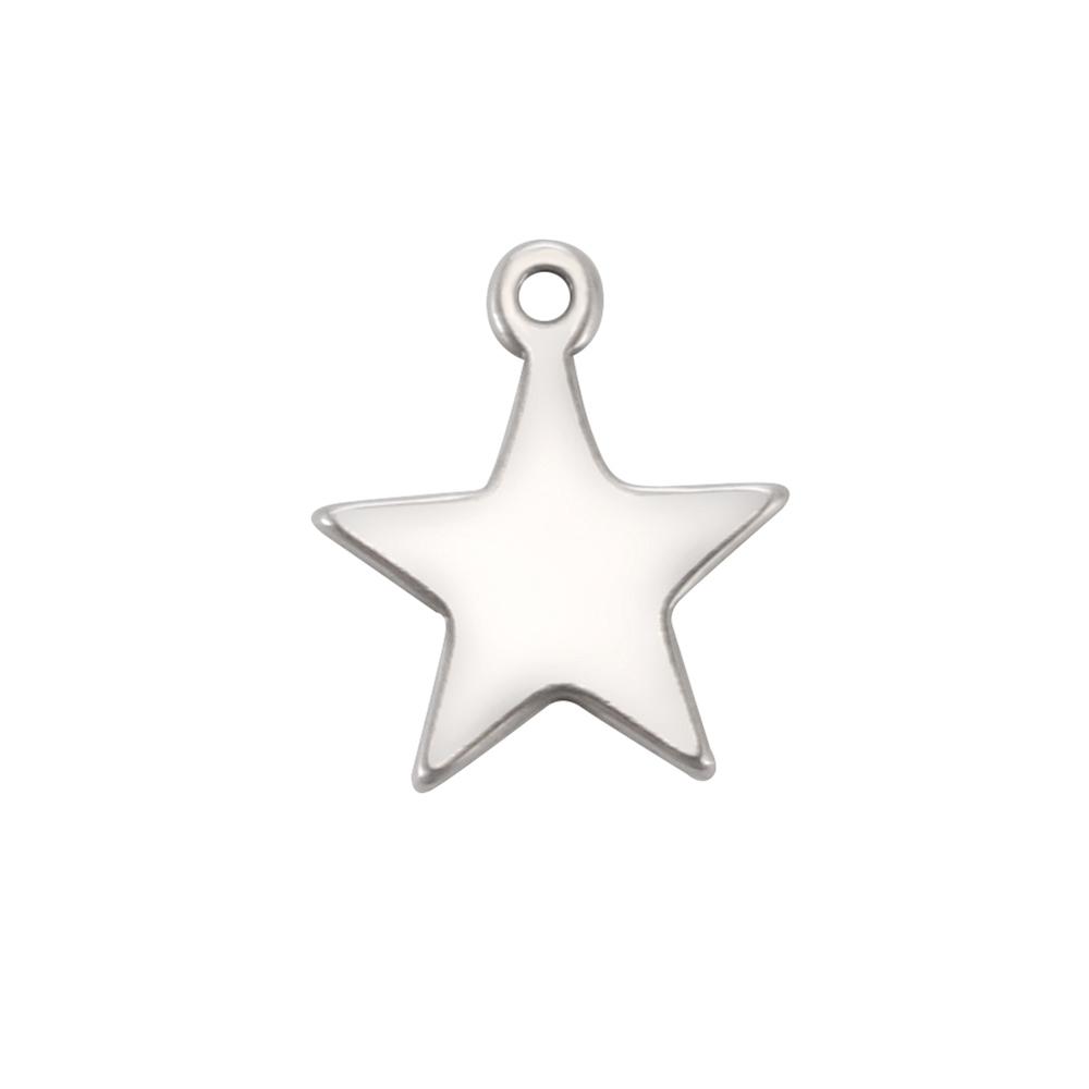 5pcs Tiny Crosses Stars Hearts Charms For Jewelry Make Stainless Steel DIY Bracelet Earring Necklace Pendant Accessory