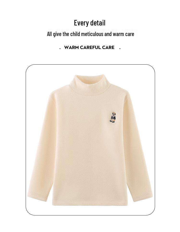 Chlapecká fleecem podšitá základní vrstva s polozvýšeným krkem pro podzim/zimu 2025