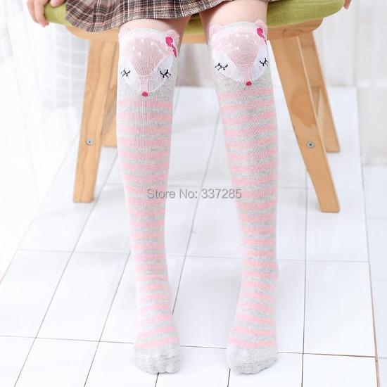 Children warmer ankle short lovely socks Cartoon Cute Kids child Knee High Socks infant cotton Baby Animal Over Knee Socks girls