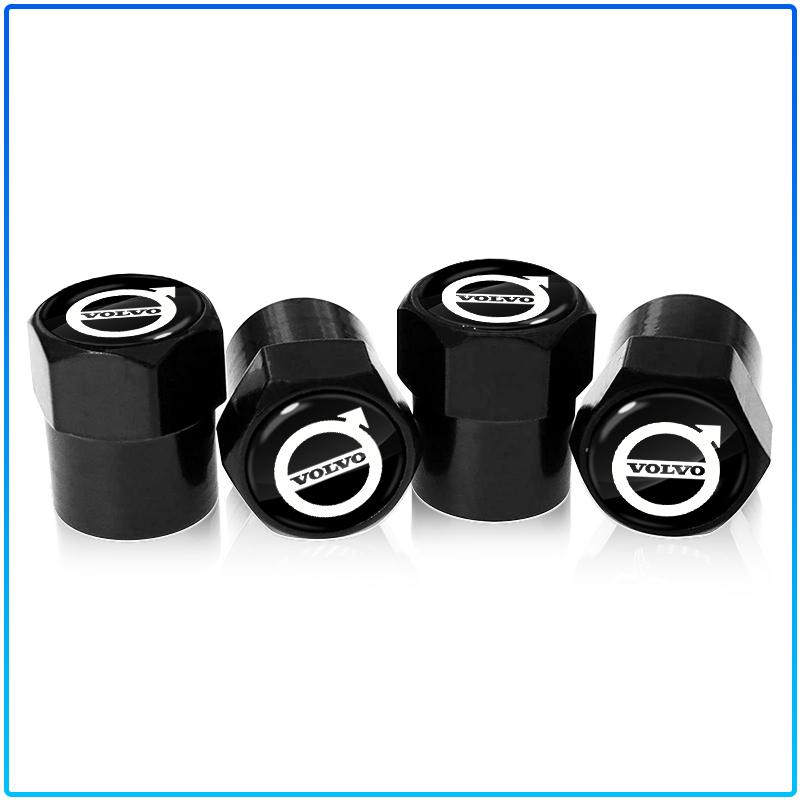 4Pcs Car Wheel Tire Valve Caps Dustproof Tyre Valve Stem Cap For Volvo XC90 XC60 XC40 V40 V50 V60 S40 S50 S60 S70 S80 S90 240 C70 Vnl Truck