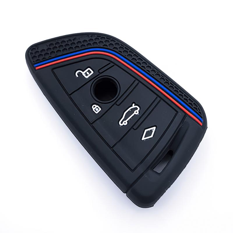Silikon Fernbedienung Auto Schlüsselhülle Schlüsselanhänger Schlüsseletui für BMW X1 X3 X4 X5 X6 Serie 1 2 3 5 7 G20 G02 G05 G31 G23 F34 F15 F40 IX3