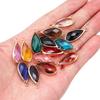 5pcs/pack Glass Edging Pendant Colorful Drop Shaped Charms for Jewelry Making DIY Necklace Bracelet Earring Findings