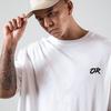 OROLN Gym Short Solid for Strength Training and Strength Training T-Shirt, Men's, Oversized, Sleeve, Stretch, Breathable, Sweat-Wicking, Color, (White