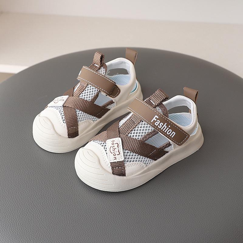 Children's Summer Closed-Toe Sandals, Boys' Breathable Mesh Sports Sandals, Girls' Casual Versatile Trendy Shoes
