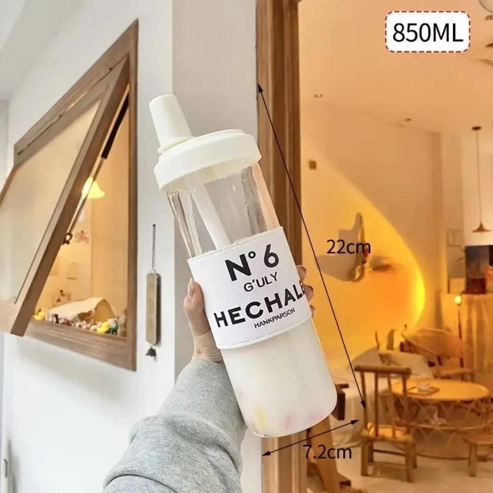 Drinkware Plastic Straw Cup Large Capacity Transparent Cup With Lid Straw Plastic Kettle Juice Milk