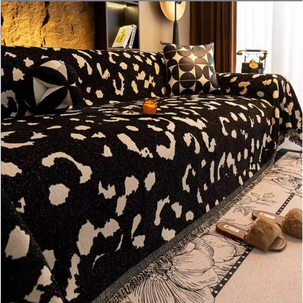 

Black chenille sofa towel, a whole cover cloth 2025 new four-season universal light luxury premium feeling cover blanket 180*130cm
