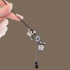 Vintage Crystal Pearl Flower Hair Sticks for Women Chinese Style Cross Tassel Hairpin Disk Hair Chopsticks Hair Accessories Gifts