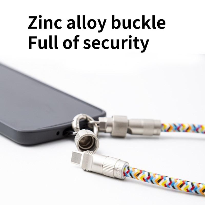 Fashionable 2 In 1 Phone Lanyard Strap Data Cable PD60W Charging Cord Type C 1.2m Crossbody Type/30cm Wrist Type