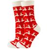 Weihnachtssocken für Damen, interessante Weihnachtssocken mit Weihnachtsmann, Schneeflocke, Elch, Baumwolle, Rundhals, Happy Socks, interessante Socken für Herren