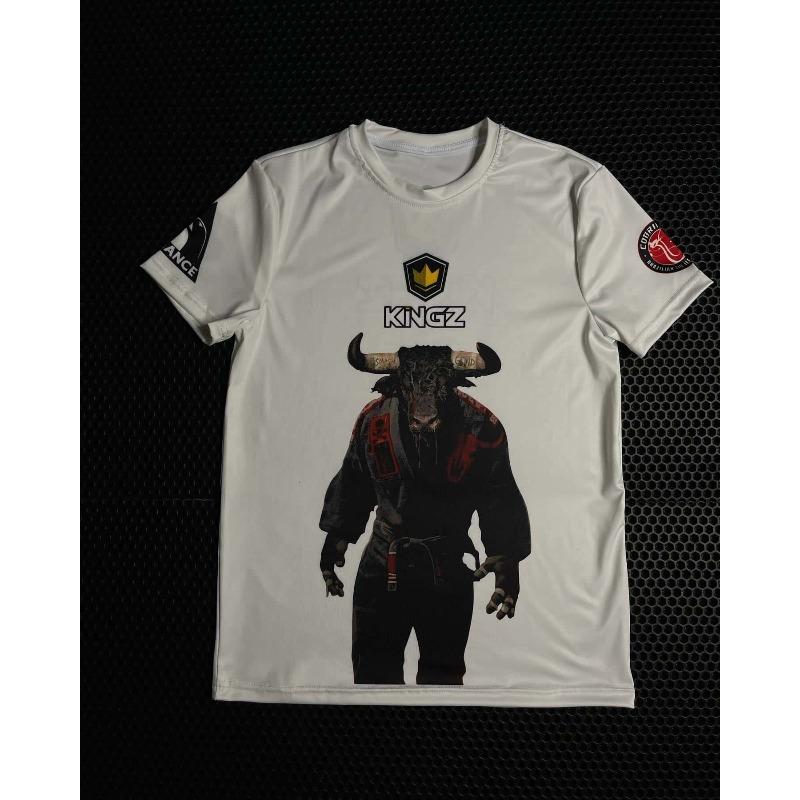2026 New BJJ Brazilian Jiu-Jitsu Style T-Shirt, Y2K Bullfight Print, Men's Breathable Sports Training Anti-Abrasion Shirt