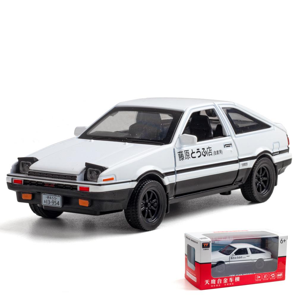 1:32 Toyota AE86 Sports Car Alloy Model Miniature Car Toy Diecast Metal Sound Light Vehicles for Child Birthday Gift