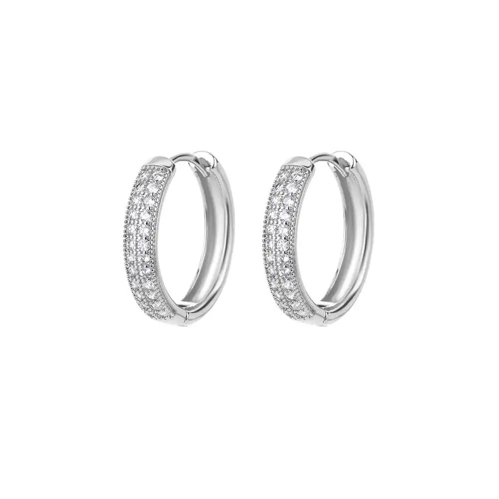 Punk Spike Rivet Hoop Earrings For Women Stainless Steel Huggie Earrings Ear Cuff Piercing Earring Gothic Jewelry Accessories