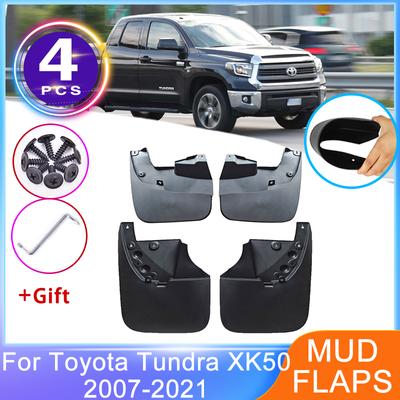 4PCS Mudguards For Toyota Tundra XK50 2007~ Front Rear Fender Wheel Protector Mud Flap Splash Guards Car Styling