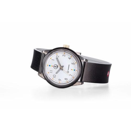 Citizen Q&Q Smile Solar Watch, Solar-Powered, Analog, Matching Style, 10 ATM Water Resistant, 36mm Diameter, RP26-010, Black