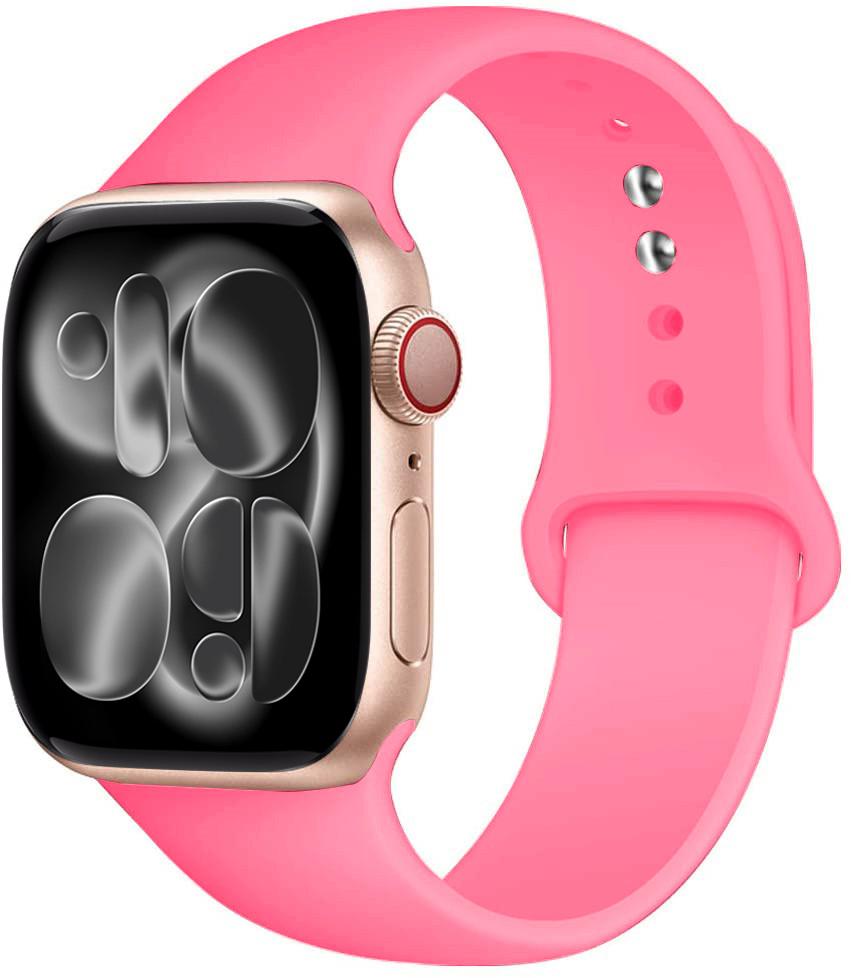Silicone strap For Apple Watch 11 band 44mm 40mm 49mm 45mm 41mm 38 46mm 42mm correa bracelet iWatch series 9 8 7 6 SE ultra 2 3