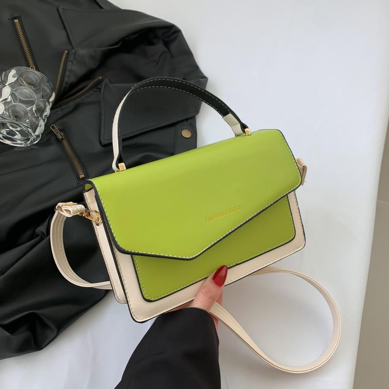 Stylish Urban Minimalist Retro Color-block Small Crossbody Handbag For Daily Use