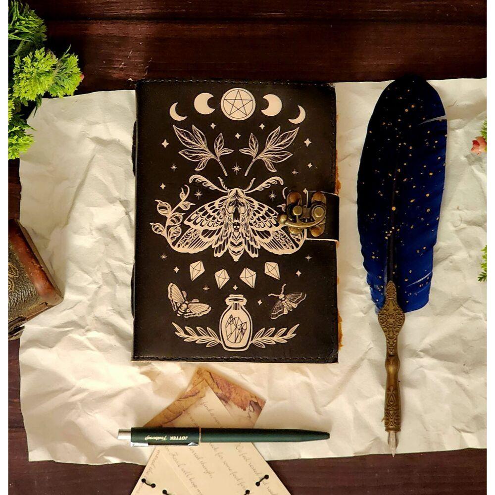Blank Spell Book of Shadows Journal for Men & Women 200 Pages with Lock Clasp