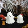 Friendly Ceramic Ghosty Statue Halloween Decoration Handmade Sculpture For Home Decoration