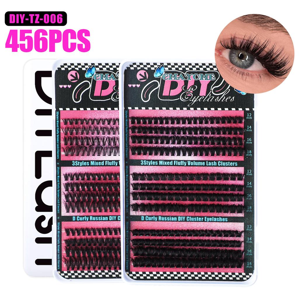 Diy Single Cluster Of Hair 456 Clusters Large Capacity Family Photo Eyelash Book D Song Single Cluster Mixed False Eyelashes