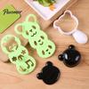 DIY Lunch Box Decorator Rice Ball Molds Kit, Cartoon Bear/Cat/Dog/Panda Shape Onigiri Maker, Sushi Maker Kit Food Grade Plastic for Bento Kitchen